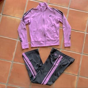Nike 2-Piece Women’s Tracksuit Purple Grey Small